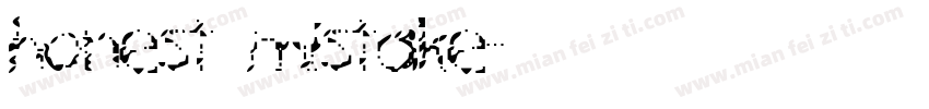 honest mistake字体转换